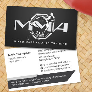 Tarjeta De Visita MMA - Capacitación en artes marciales mixtas