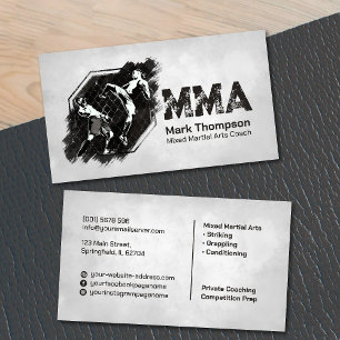Tarjeta De Visita MMA - Capacitación en artes marciales mixtas