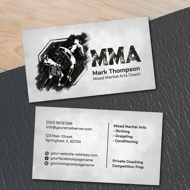 Tarjeta De Visita MMA - Capacitación en artes marciales mixtas (Subido por el creador)