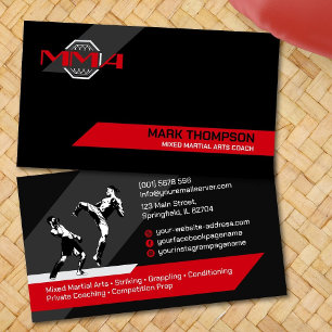 Tarjeta De Visita MMA - Capacitación en artes marciales mixtas