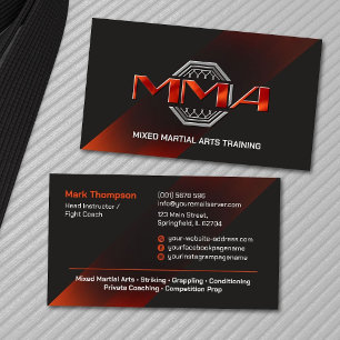 Tarjeta De Visita MMA - Capacitación en artes marciales mixtas