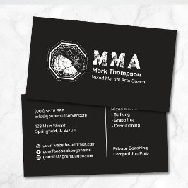 Tarjeta De Visita MMA - Capacitación en artes marciales mixtas