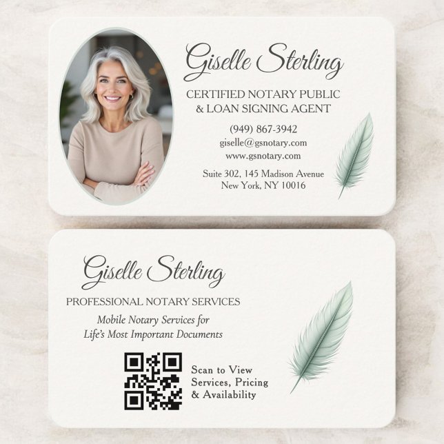 Tarjeta De Visita Mobile Notary QR Code Photo  (Subido por el creador)