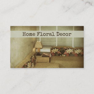 Tarjeta De Visita Mobiliario de decoración con motivos florales de d