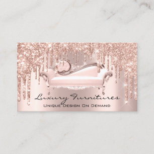 Tarjeta De Visita Mobiliario de lujo Rosa Gold Sofa