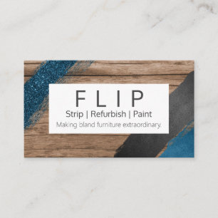 Tarjeta De Visita Mobiliario De Madera Y Pintura.