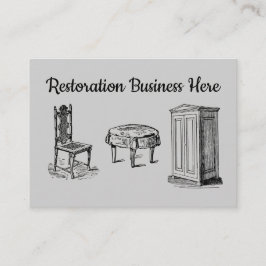 Tarjeta De Visita Mobiliario Reparación Antiguo Reparación de ciclo 