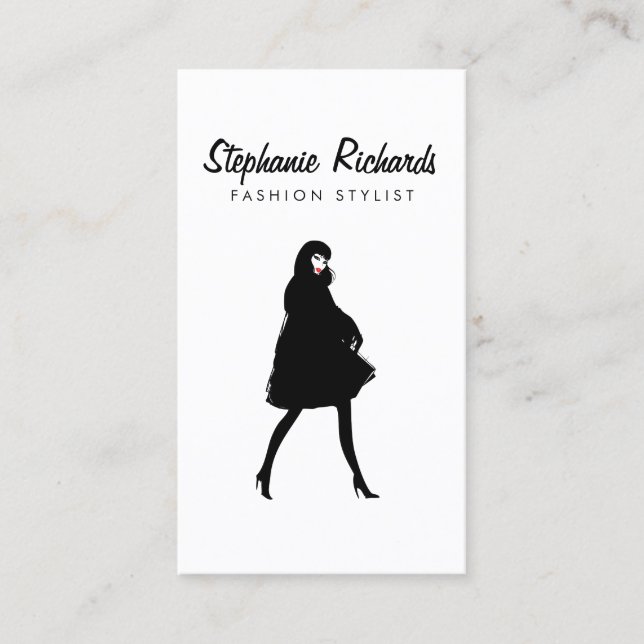 Tarjeta De Visita Mod Fashion Chica Boutique, Stylist (Anverso)