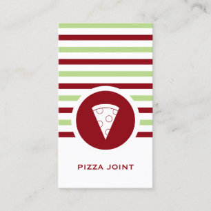 Tarjeta De Visita Moda a rayas Pizzeria