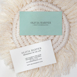 Tarjeta De Visita Moda AQUA | Elegante y liviano aspecto de cuero