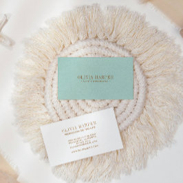 Tarjeta De Visita Moda AQUA | Elegante y liviano aspecto de cuero