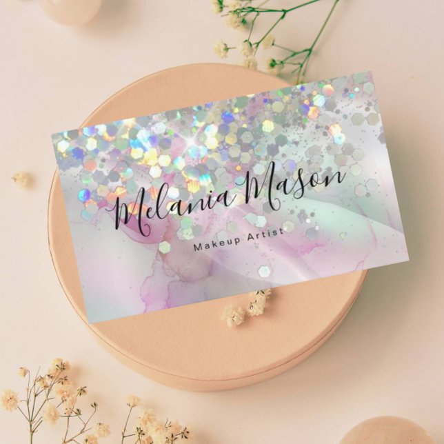 Tarjeta De Visita Moda Artista de maquillaje de tinta de alcohol Pur (Subido por el creador)