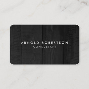 Tarjeta De Visita Moda artística de madera gris minimalista