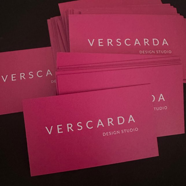 Tarjeta De Visita Moda audaz rosa caliente Diseño Studio Belleza (Subido por el creador)