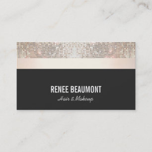 Tarjeta De Visita Moda audaz secuencia moderna oro y rayas negras