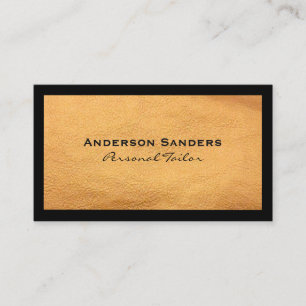 Tarjeta De Visita Moda Black Faux Leather