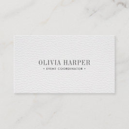 Tarjeta De Visita Moda blanca | Elegante y liviano aspecto de cuero