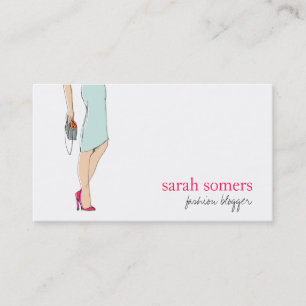 Tarjeta De Visita Moda, blogger de moda, elegante modelo de moda