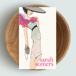 Tarjeta De Visita Moda, blogger de moda, elegante modelo de moda