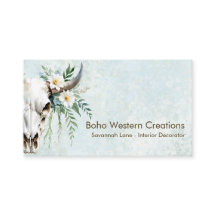 Moda Boho Acuarela Floral Blanca Cráneo de Vaca