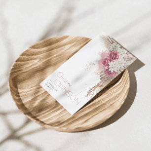 Tarjeta De Visita Moda Boho Bohemian Rosa