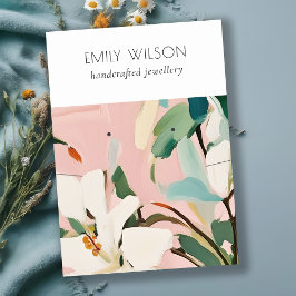 Tarjeta De Visita Moda Boho Colorido Cuello Floral Pintado