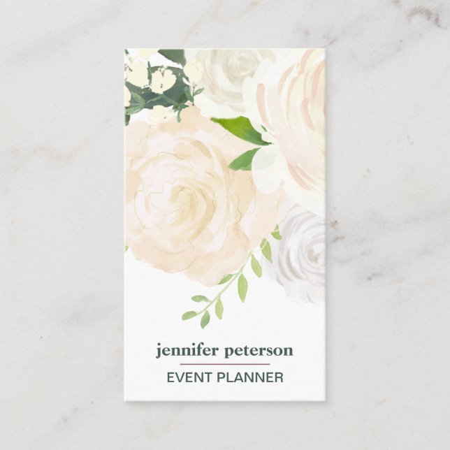 Tarjeta De Visita Moda Boho Elegante Marfil Icono de medios sociales (Anverso)