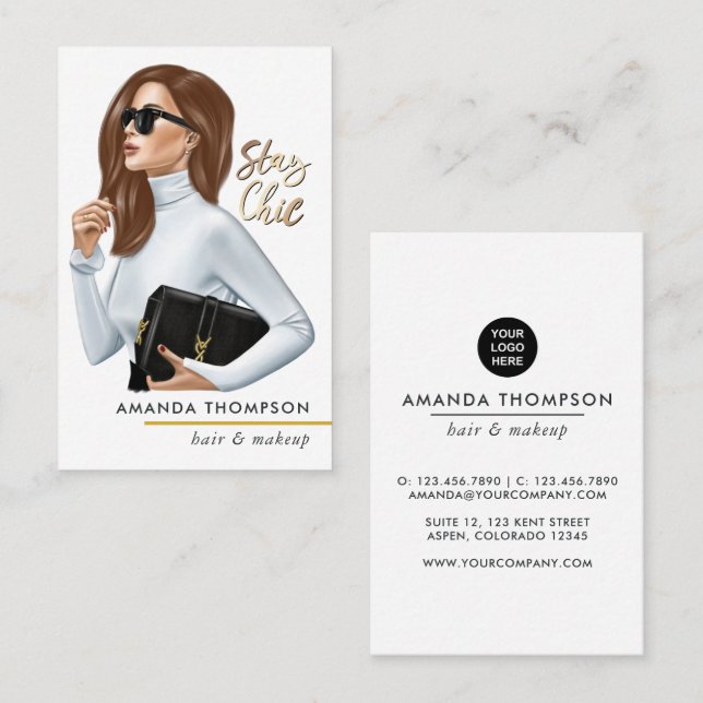 Tarjeta De Visita Moda Boss Beauty Fashion Business Card (Anverso / Reverso)
