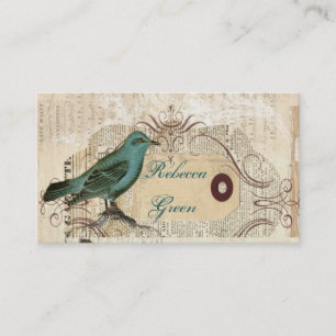 Tarjeta De Visita moda botánica de París del pájaro del país francés