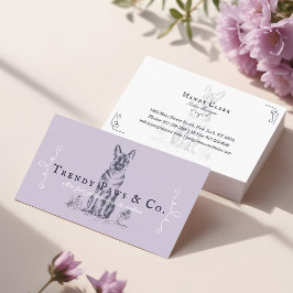 Tarjeta De Visita Moda Boutique Style Mascota Salon German Shepherd 