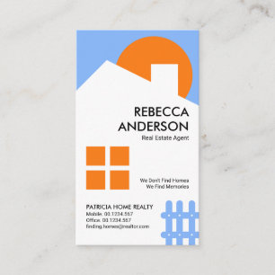 Tarjeta De Visita Moda Cute Sunny Home Picket Fence Realty