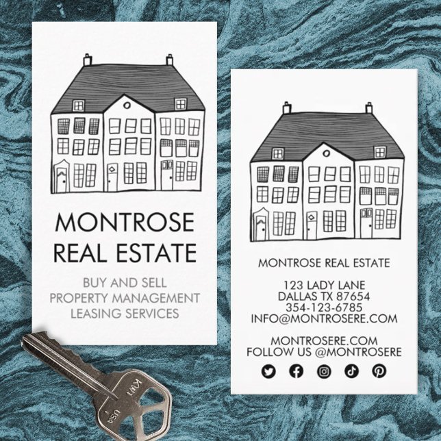 Tarjeta De Visita MODA de arte de la línea INMOBILIARIA PERSONALIZAD (Subido por el creador)