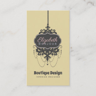 Tarjeta De Visita Moda de candelabro (Cambiar color) -