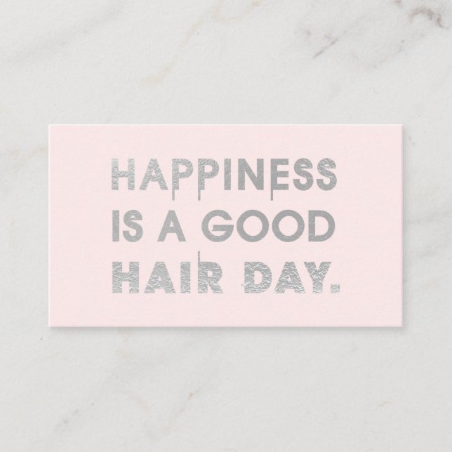 Tarjeta De Visita Moda De Cita Estilista De Pelo Tipografía Moderna  (Anverso)