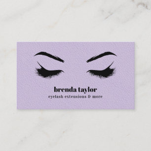 Tarjeta De Visita moda de CUERO LILAC Eyelash Browbar profesional