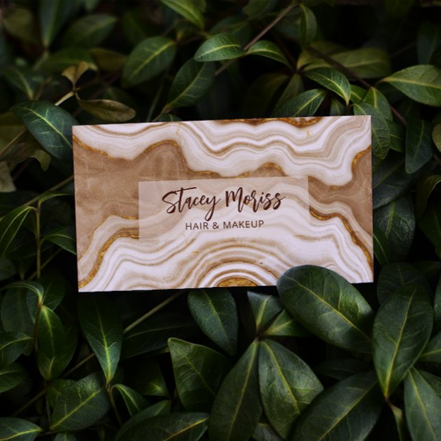 Tarjeta De Visita Moda de Glam moderna Resumen Agate Código QR (Subido por el creador)