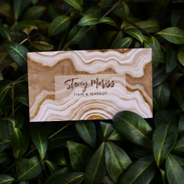 Tarjeta De Visita Moda de Glam moderna Resumen Crema de Agate