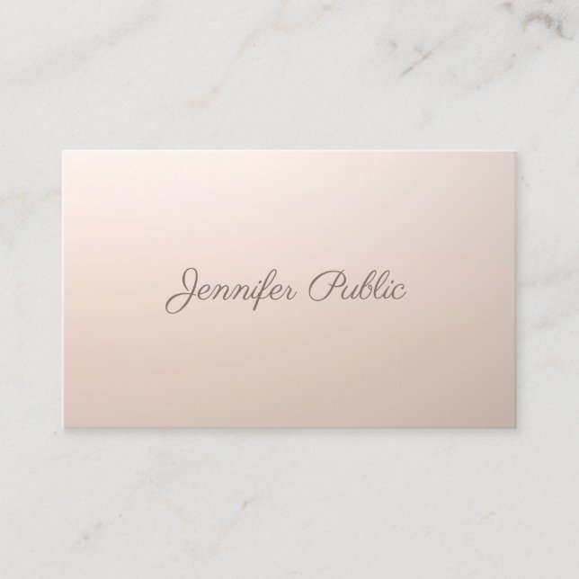 Tarjeta De Visita Moda de guión de salón de belleza de maquillaje (Anverso)