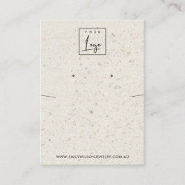 TARJETA DE VISITA MODA DE LA PANTALLA DE GANANCIAS DE TERRAZZO BLANC