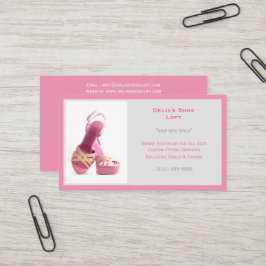 Tarjeta De Visita Moda de las mujeres zapatos tacones altos rosados