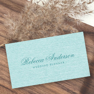 Tarjeta De Visita moda de linea azul Aqua guión de moda de bonito