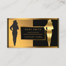 Tarjeta De Visita Moda De Lujo Clásico Añade Tu Texto Para Ella