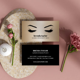 Tarjeta De Visita Moda de lujo Gold Eyelash Brow bar profesional