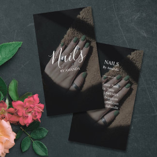 Tarjeta De Visita Moda de lujo Nails Salon Manicure Nail Art Beauty