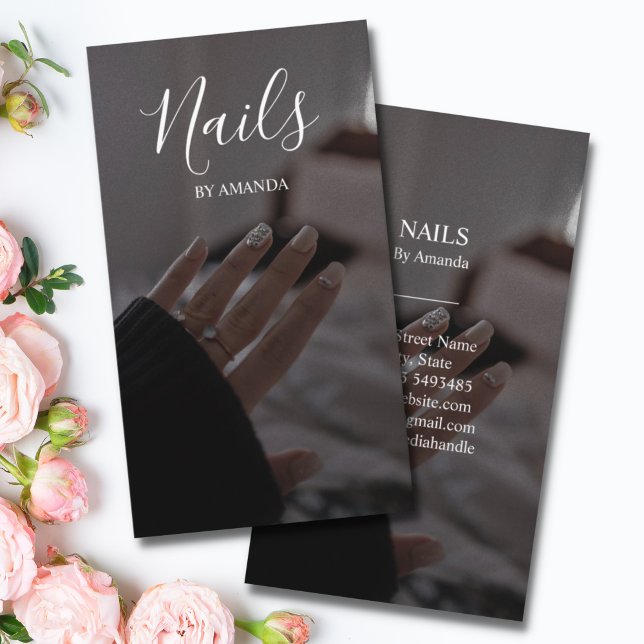 Tarjeta De Visita Moda de lujo Nails Salon Manicure Nail Art Beauty (Subido por el creador)