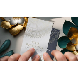 Tarjeta De Visita Moda de oro blanco Mandala