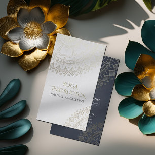 Tarjeta De Visita Moda de oro blanco Mandala