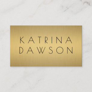 Tarjeta De Visita Moda de oro metálico