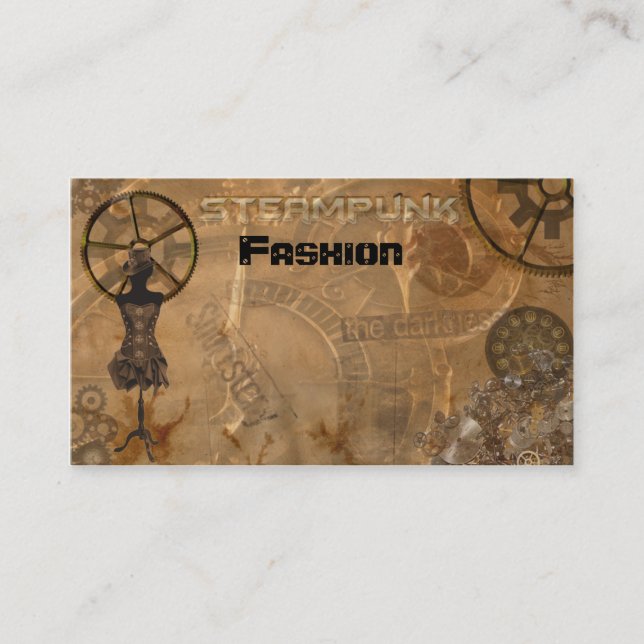 Tarjeta De Visita Moda de Steampunk (Anverso)
