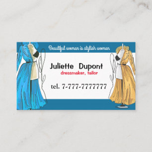 Tarjeta De Visita Moda del diseñador de moda Tailor Dressmaker